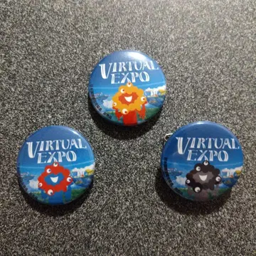간사이 만박 VIRTUAL EXPO 핀 배지 3색 세트