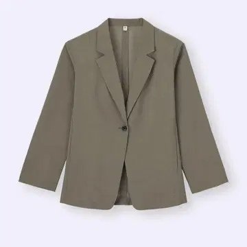 [ 미사용 새상품 ] 라이트 웨이트 테일러드 자켓 올리브 GU