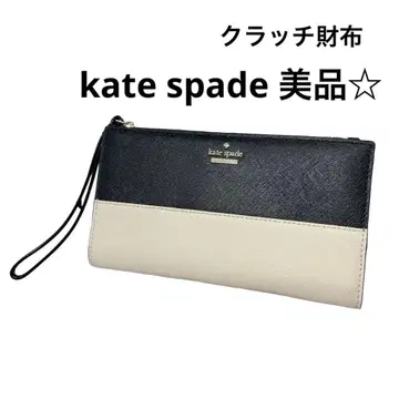 케이트 스페이드 새상품급 지갑 가죽 클러치 지갑 바이컬러 멋쟁이