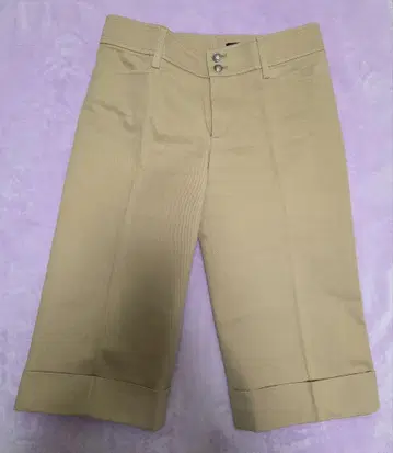 [ UNTITLED ] 언타이틀 하프 팬츠 2 M 베이지 밑단 접힘