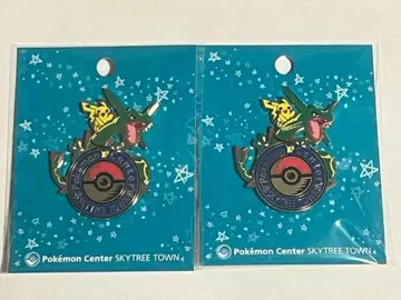 포켓몬 센터 스카이츠리타운 핀 배지 로고핀즈 레쿠자 x 2