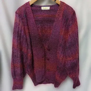 Avance 모헤어 니트 가디건 보라색 계열