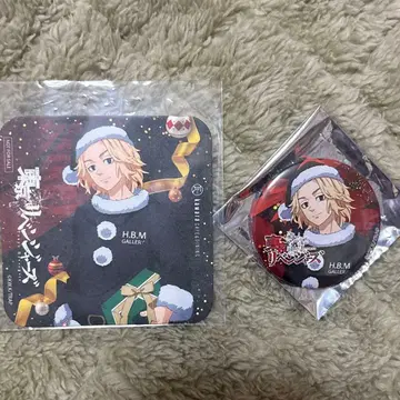 도쿄 리벤저스 사노 만지로 캔뱃지 코스터 크리스마스 산타 세트