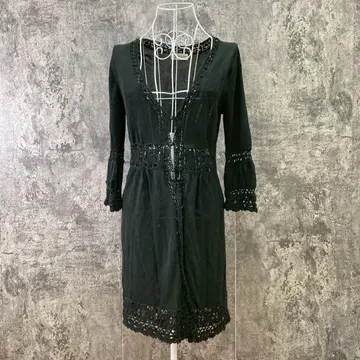 MICHEL KLEIN 미쉘클랑 레이스 얇은 소재 블랙 가디건