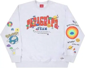 PARAGRAPH 컬러풀 우주 테마 맨투맨