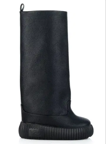 YELLO FLAT TIRE LIFTED TALL BOOTS BLACK