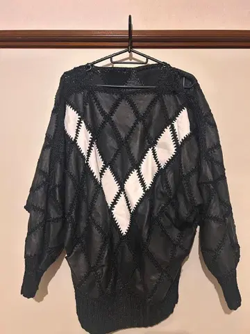 패치워크 가죽 상의