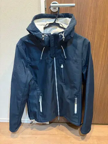 Superdry / 안감 플리스 윈드브레이커 후드티 네이비 L