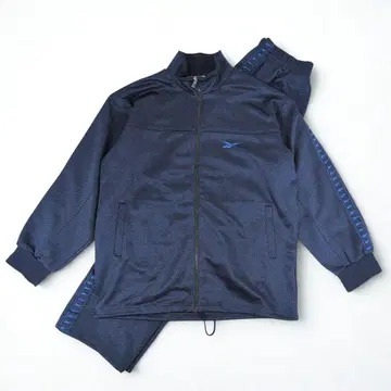 컨디션 최상 Reebok 트랙 자켓 셋업 남성용 XL 네이비