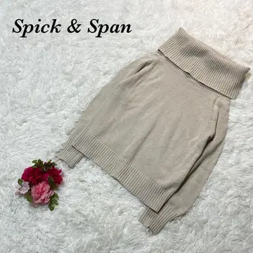 Spick & Span 베이지 터틀넥 스웨터