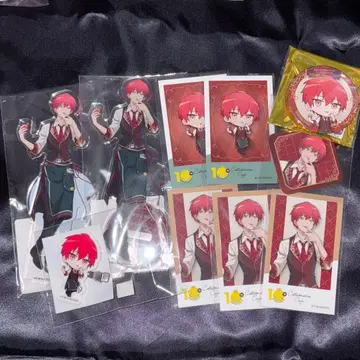 암살교실 스이파라 콜라보 아크릴 스탠드 캔뱃지 코스터 아카바네 카르마