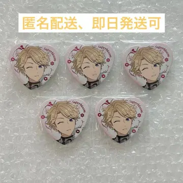앙스타 스타포니 하트형 캔뱃지 D 나루카미 아라시 5개