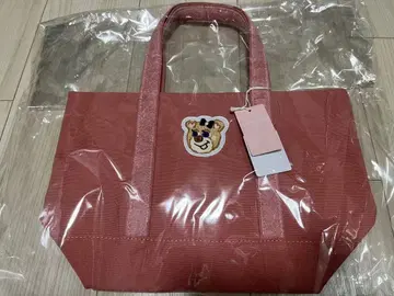 러브러리 바이 페이 올드 테디 걸 와펜 토트백 핑크 스몰 사이즈