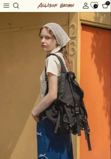 ALLISON BROWN 블랙 백팩