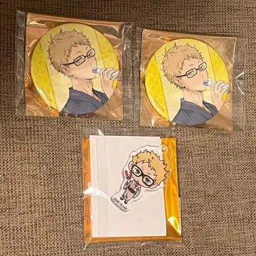 하이큐!! 여름 축제 츠키시마 캔뱃지 아크릴 키링