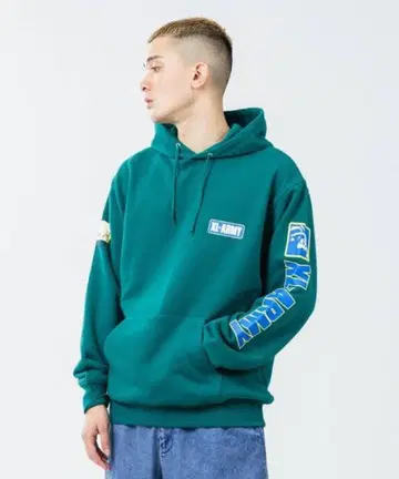 엑스라지 ARMY 콜라보 빅 로고 후드티 M