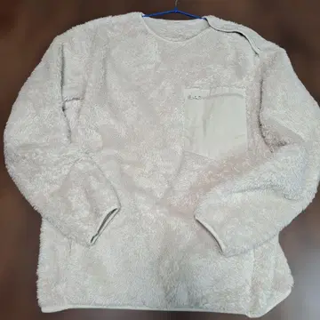 화이트 x 카키 (이미지 2) 2종 세트 플리스 자켓 포켓 부착