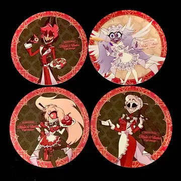 해즈빈 호텔 애니카페 코스터 미사용 새상품 4장 세트 / 아라스터 외