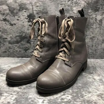 긴자 카네마츠 [ 23 ] 숏부츠 부티 사이드 지퍼 레이스업