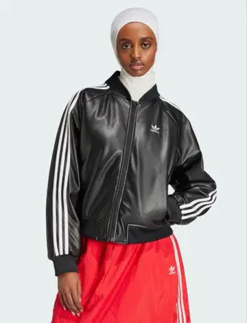 Adidas Originals SST 레더 루즈 패디드 자켓