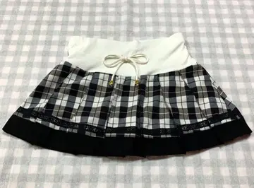 TRALALA 체크 무늬 플리츠 치마바지