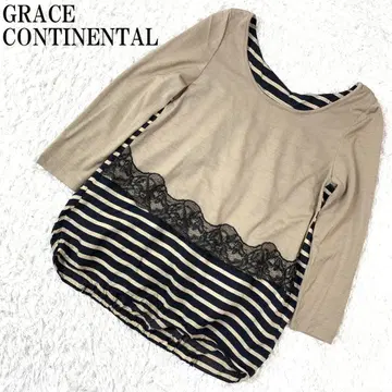 GRACE CONTINENTAL 절개 티셔츠 베이지 36 B9401