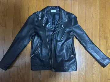 Lui's 가죽 라이더 자켓 블랙