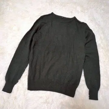 무인양품 울 100% 니트 스웨터 다크 그린 XL 빅 사이즈