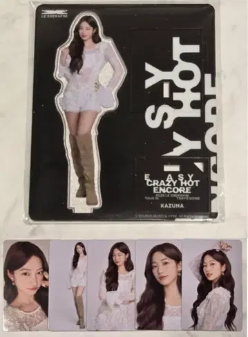 LE SSERAFIM 카즈하 도쿄돔 아크릴 스탠드 트레이딩 카드 컴프