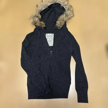 goa 퍼 달린 다크 그레이 후드티