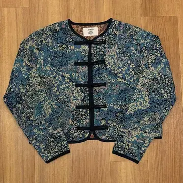 새상품급 jouetie 쥬에티 고블랑 숏 차이나 자켓 블루 파랑