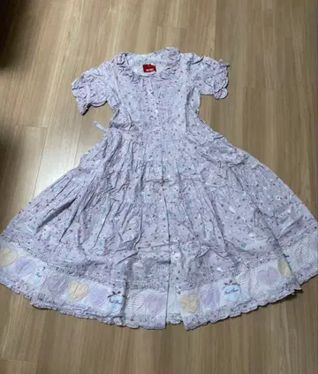 [ 핑크하우스 ] 하트 패치워크 원피스