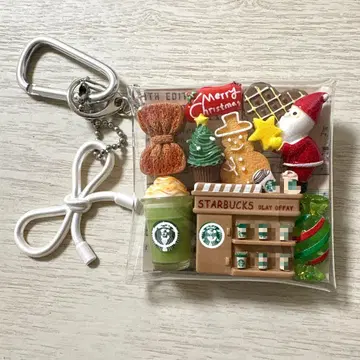 가챠 파우치 Xmas 산타 쿠키 커피 그린 레드