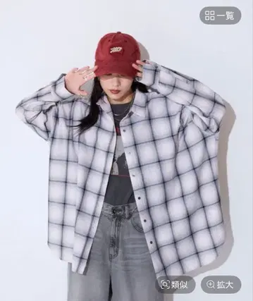 JEANASIS 지나시스 옴브레 체크 셔츠 LS