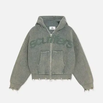 SCUFFER BUZZ DUSTY GREEN KNIT ZIPPER 해외