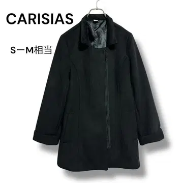 CARISIAS 집업 체스터 코트 블랙 S-M 상당 방한 가을/겨울