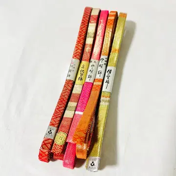 [ 미사용 ] 순수 실크 허리띠 사가가니시 5개 묶음 판매