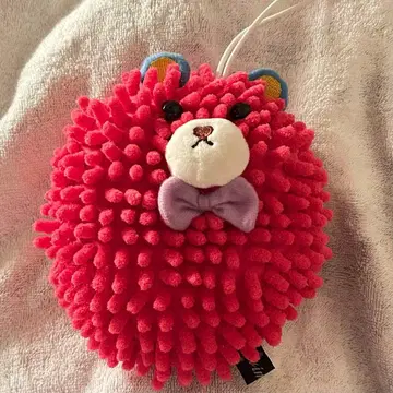 스위머 봉제 인형 복슬복슬 곰 핑크