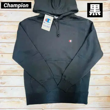 챔피온 속기모 후드티 후드 맨투맨 블랙 M 새상품