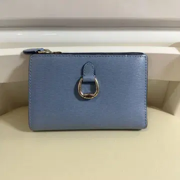 [ 랄프 로렌 ] 라이트 블루 이단 접이식 지갑