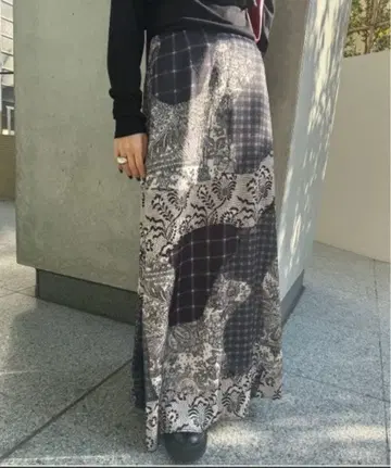 Ameri TROMPE L'OEIL SEMI FLARE SKIRT