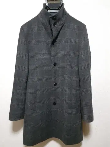 이번 시즌 트렌드 패턴 스탠드 카라 코트 417 에디피스 글렌체크