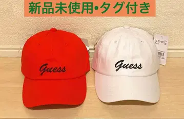 새상품 미사용 택 포함! GUEES (빨간색) (화이트) 캡