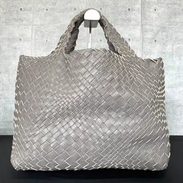 [ 새상품급 ] FALORNI 인트레차트 그레이 램 가죽 A4 토트백