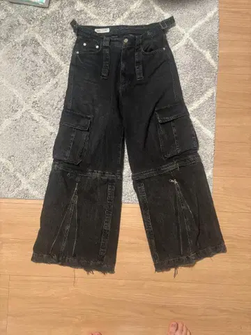 ZARA 디태처블 카고 데님 팬츠 EU36 opium