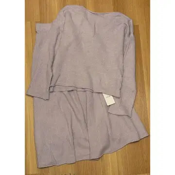 새상품 fifth 피프스 보트넥 니트 스커트 셋업 라벤더