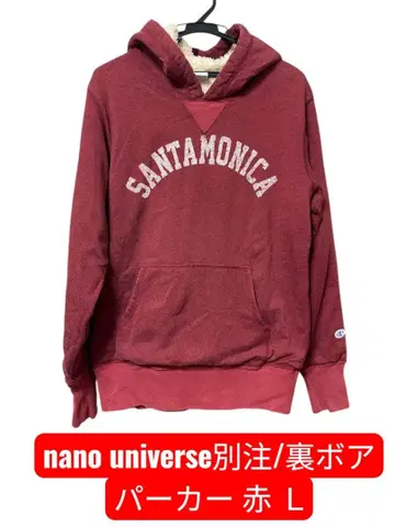 nano universe 별주/보아 안감 후드티 레드 L 사이즈