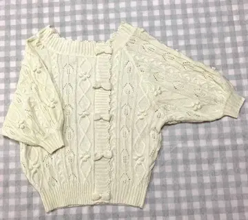 LIZLISA 레어 리본 돌먼 니트