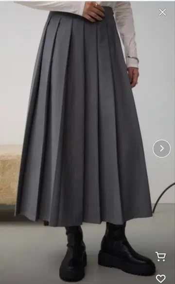 AZUL by moussy 플리츠 스커트 그레이 S