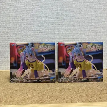 화이트 노 게임 노 라이프 DESKTOP 고양이 귀 T셔츠 2종